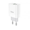 Мережевий зарядний пристрій Hoco C80A Rapido PD+QC3.0 charger Білий