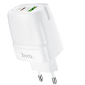 Мережевий зарядний пристрій Hoco CA85A Bright (2ports USB, Type-C) PD20W+QC3.0 White