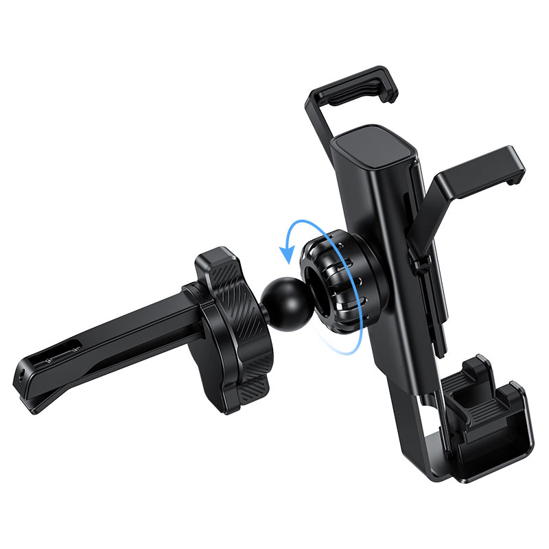 Держатель для телефона в авто (в дефлектор) Hoco CA72 Phantom air outlet hidden gravity Black