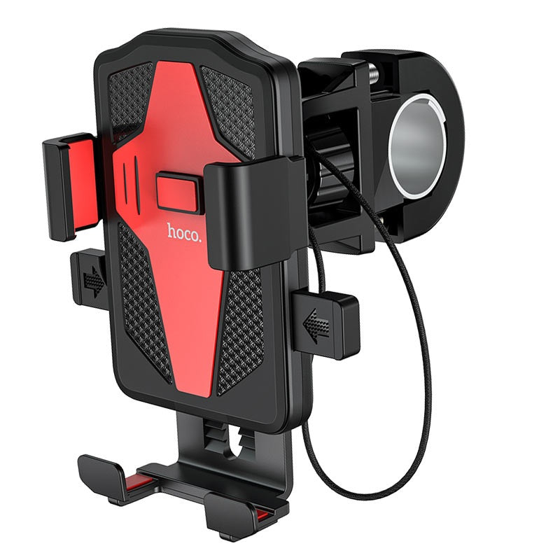 Вело-мото держатель Hoco CA73 Flying one-touch bicycle and motorcycle Black-Red