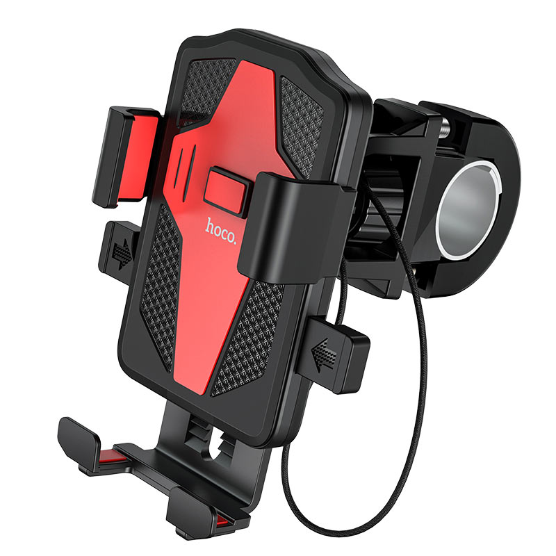 Вело-мото держатель Hoco CA73 Flying one-touch bicycle and motorcycle Black-Red