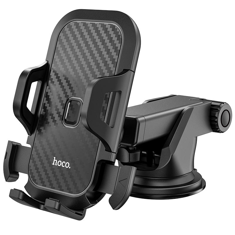 Держатель Hoco CA76 Touareg one-touch center console car holder на присоске Black