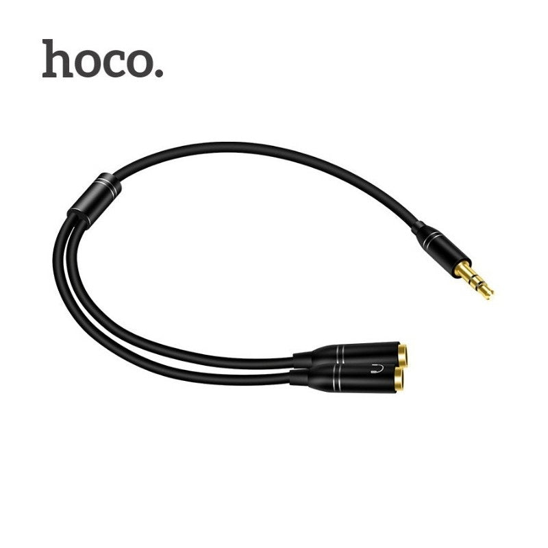 Кабель Hoco UPA06 AUX розгалужувач Tuneful series Black