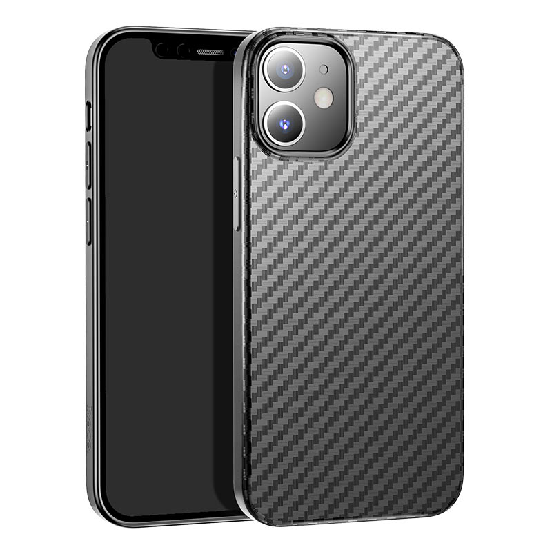 Чохол для Apple iPhone12 Pro Max (6.7") Hoco Delicate shadow series protective case Black
