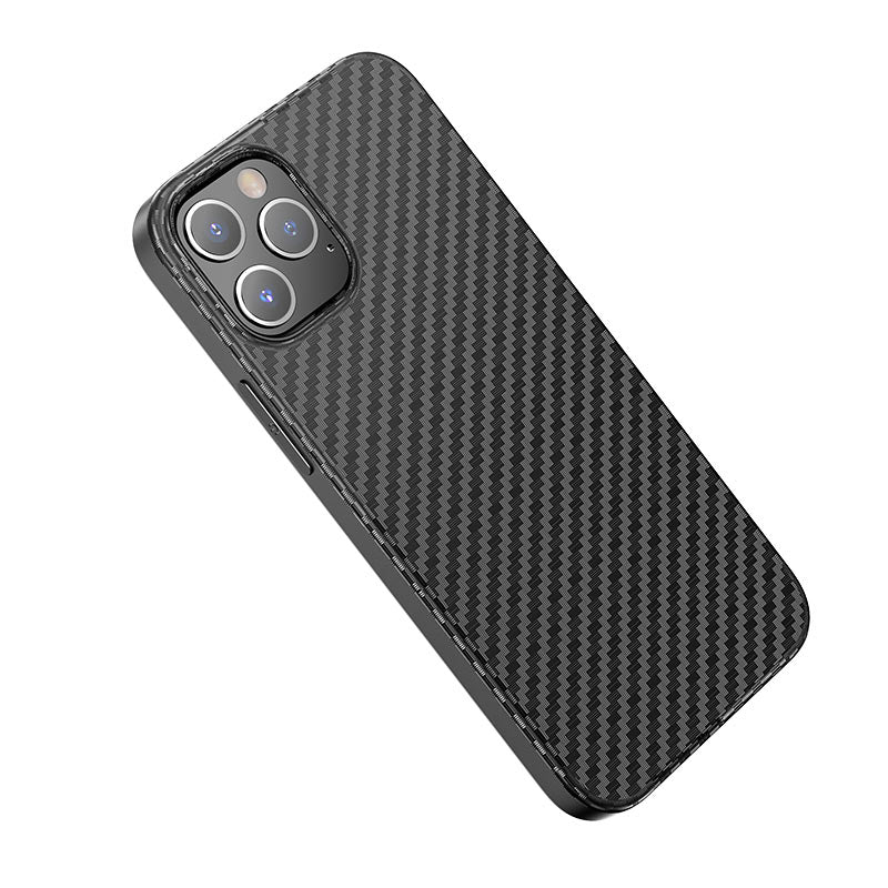 Чохол для Apple iPhone12 Pro Max (6.7") Hoco Delicate shadow series protective case Black