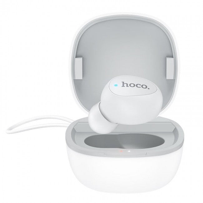 Hoco Bluetooth гарнитура E50 Wise mini wireless headset (с зарядным кейсом) White