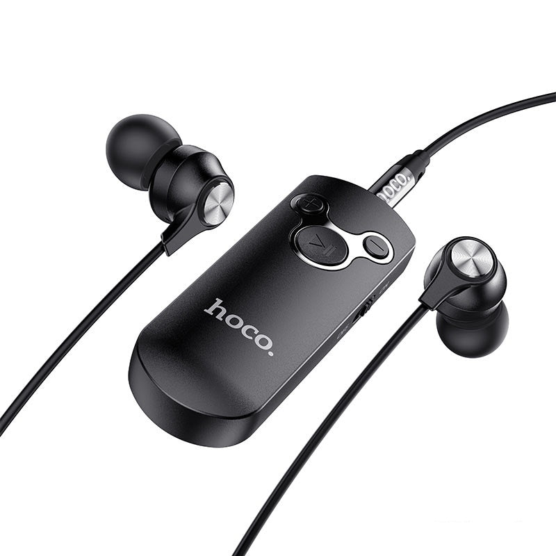 Bluetooth аудіо ресивер (адаптер) з навушниками Hoco E52 Black