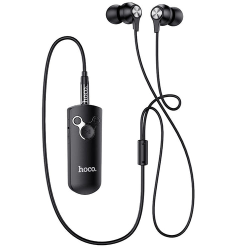 Bluetooth аудіо ресивер (адаптер) з навушниками Hoco E52 Black