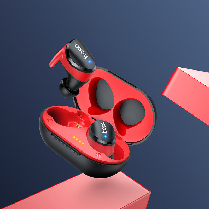 Бездротові навушники Bluetooth Hoco ES41 Clear sound TWS Чорний-Червоний