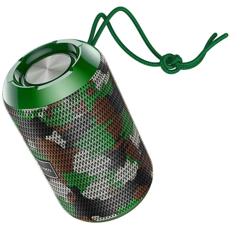 Портативна Bluetooth колонка Hoco HC1 Trendy sound із вологозахистом IPX5 (BT 5.0, AUX, USB, MicroSD, FM радіо) Camouflage Green
