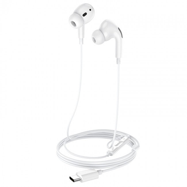 Вакуумні навушники з Type-C коннектором Hoco M1 Pro Original series White