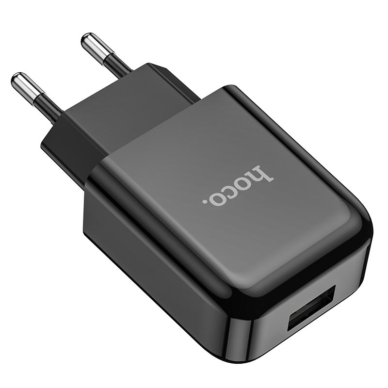 Мережева зарядка Hoco N2 Vigour single port charger (1USB, 2,1A) Black