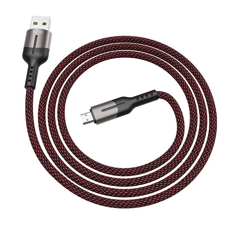 Кабель Hoco U68 Gusto MicroUSB (4A) 1.2m Чорний