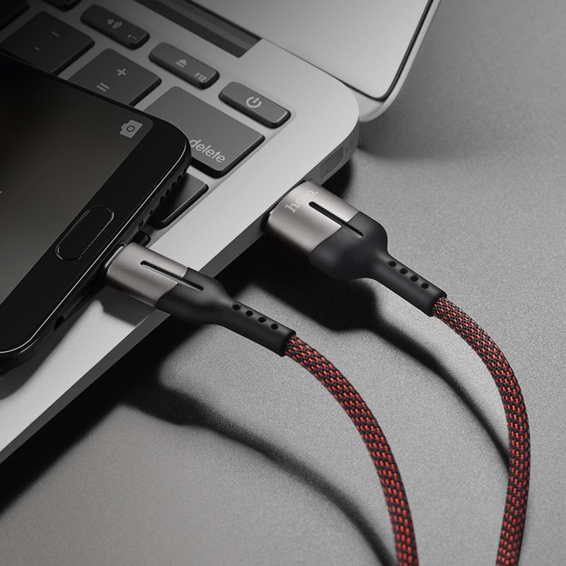 Кабель Hoco U68 Gusto MicroUSB (4A) 1.2m Чорний