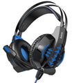 Ігрові навушники Hoco W102 Cool tour з мікрофоном і підсвіткою Blue