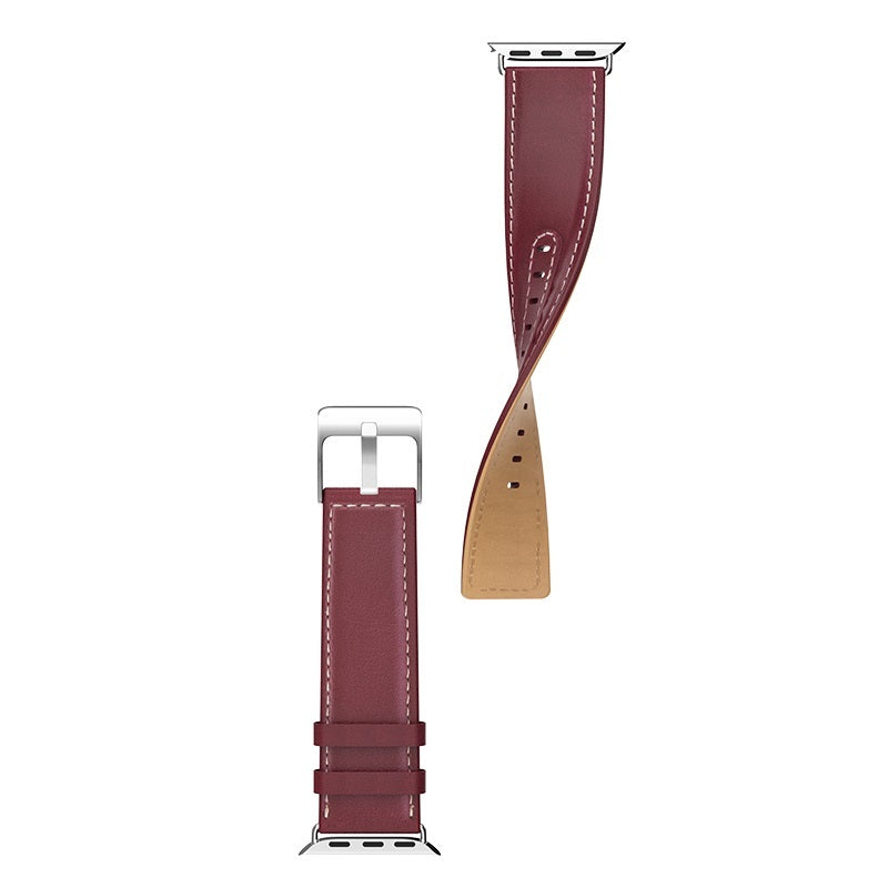 Шкіряний ремінець Hoco WB04 Duke series для Apple Watch Series 1/2/3/4 (42/44mm) Wine Red