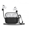 Комплект для Apple Airpods Pro (чохол, карабін, шнур) Hoco WB20 Fenix protective cover Black