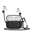 Комплект для Apple Airpods Pro (чохол, карабін, шнур) Hoco WB20 Fenix protective cover Black