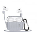 Комплект для Apple Airpods Pro (чохол, карабін, шнур) Hoco WB20 Fenix protective cover Gray
