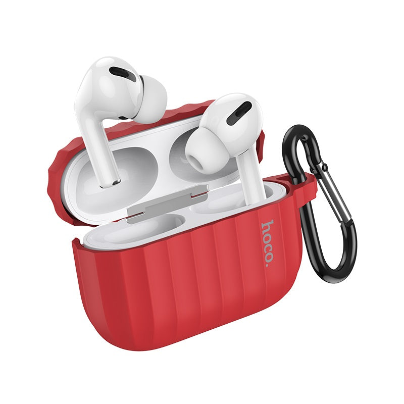 Комплект для Apple Airpods Pro (чохол, карабін, шнур) Hoco WB20 Fenix protective cover Red