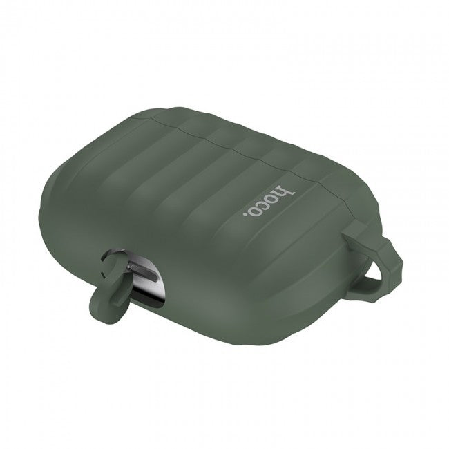 Комплект для Apple Airpods Pro (чохол, карабін, шнур) Hoco WB20 Fenix protective cover Green