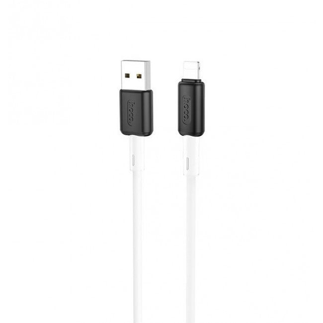 М'який силіконовий кабель для iPhone Hoco X48 Soft silicone charging for Lightning 2.4A 1m Білий
