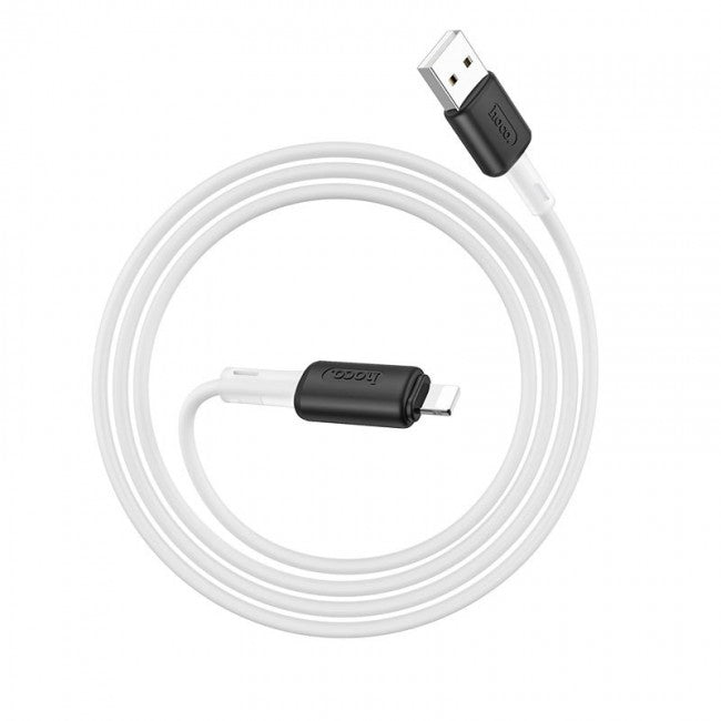 М'який силіконовий кабель для iPhone Hoco X48 Soft silicone charging for Lightning 2.4A 1m Білий