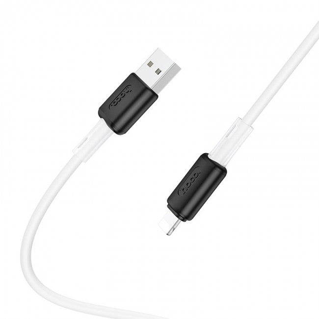 М'який силіконовий кабель для iPhone Hoco X48 Soft silicone charging for Lightning 2.4A 1m Білий