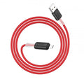 М'який силіконовий кабель MicroUSB Hoco X48 Soft silicone charging 2.4A 1m Червоний