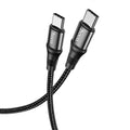 Кабель з оплеткою Hoco X50 Exquisito charging data cable Type-C to Type-C 100W (20V, 5A) 1M чорний
