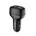 Автомобільний зарядний пристрій Hoco DZ3 2USB, 2.4A з кабелем Lightning Black