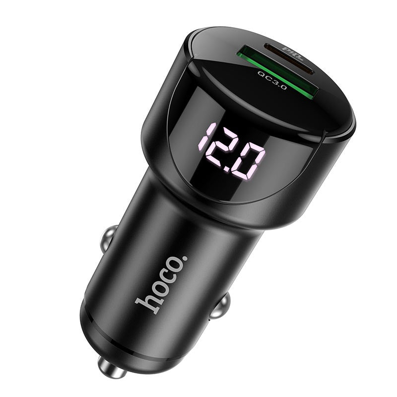 Автомобільний зарядний пристрій із швидкою зарядкою Hoco Z42 Power Delivery 20W QC3.0 Black