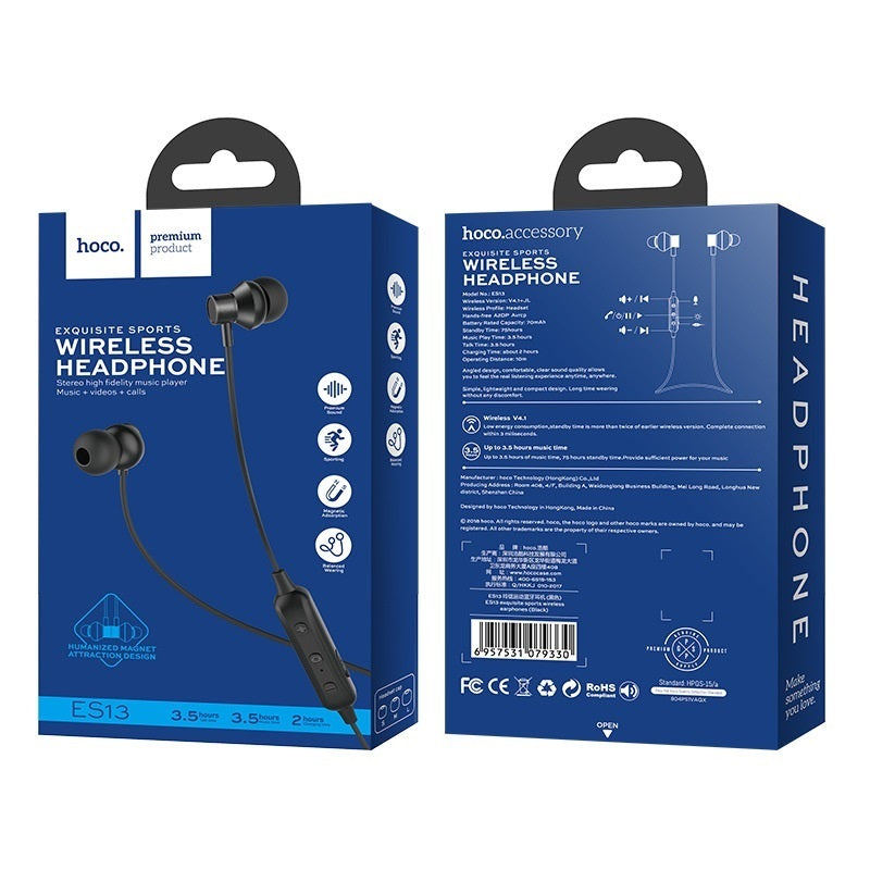 Bluetooth навушники Hoco ES13 Plus Black