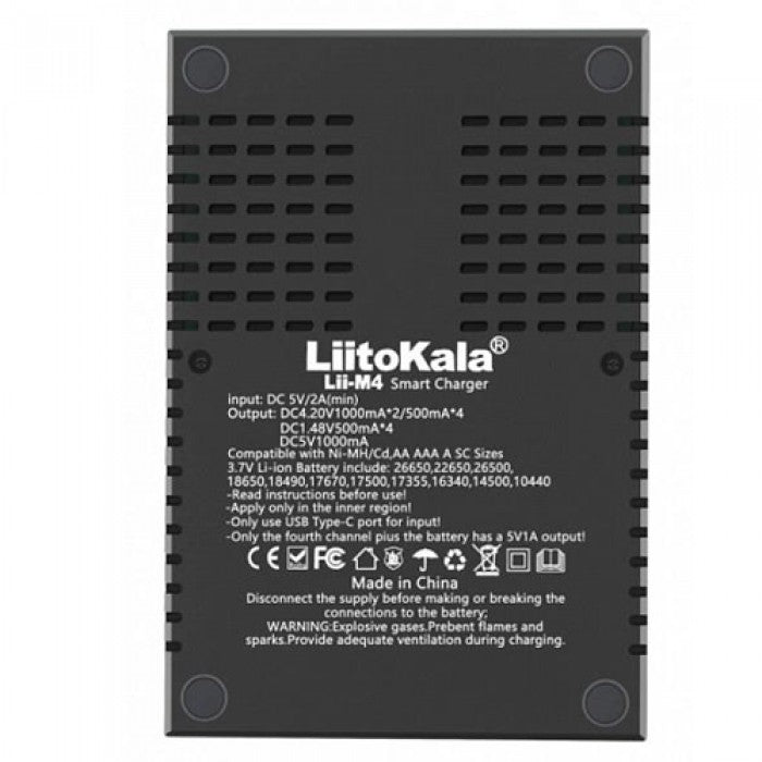 LiitoKala Lii-M4 зарядний 4 канали + Power Bank