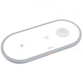 Бездротова зарядка Hoco CW24 Handsome 3-in-1 White