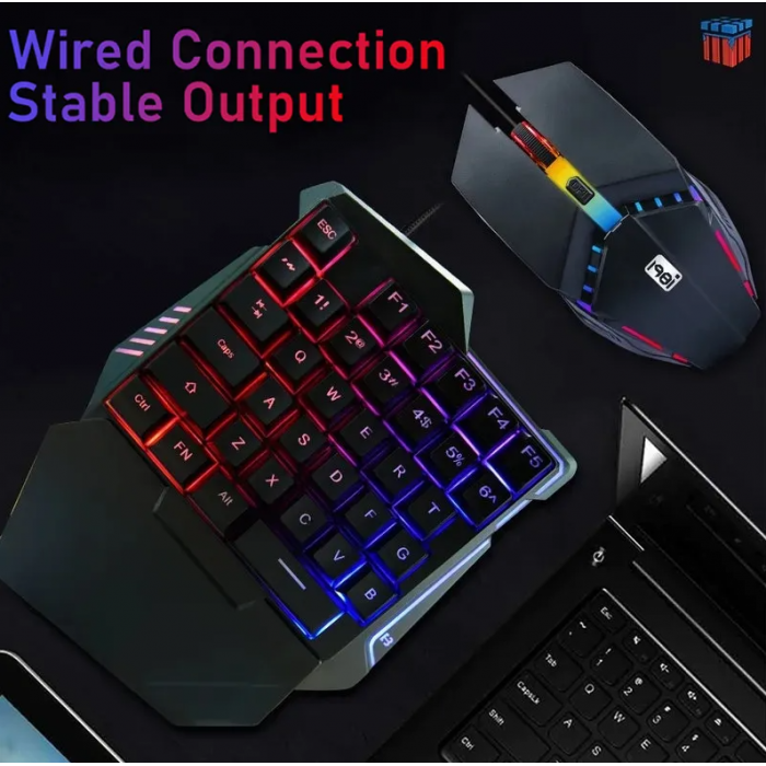 Комплект игровой 2в1 одноручная клавиатура + мышь с подсветкой 198I G506