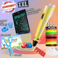 3DPen 6 3D ручка жовта з планшетом 100м пластику
