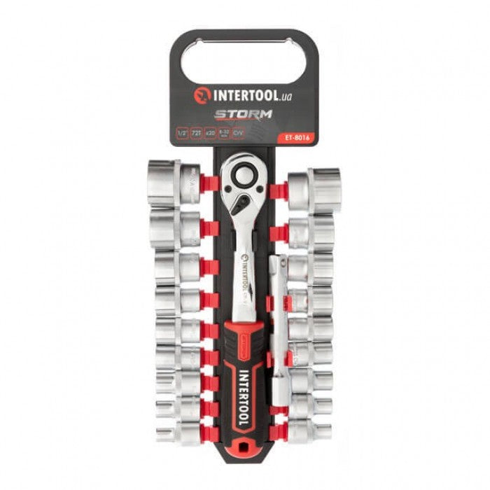 Набір головок 1/2" 8-32 мм STORM INTERTOOL ET-8016