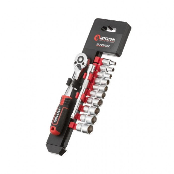 INTERTOOL STORM ET-8012 набір головок 1/4" 4-13 мм 12ед