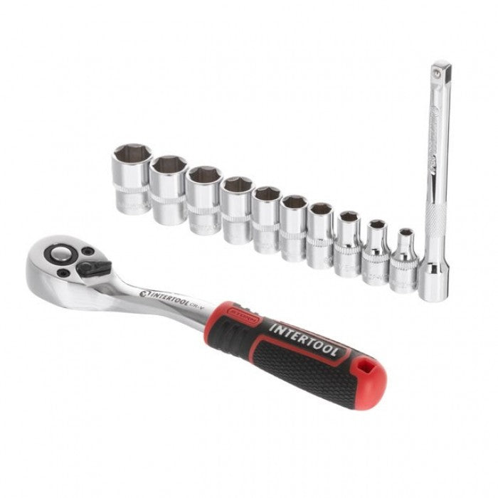INTERTOOL STORM ET-8012 набір головок 1/4" 4-13 мм 12ед