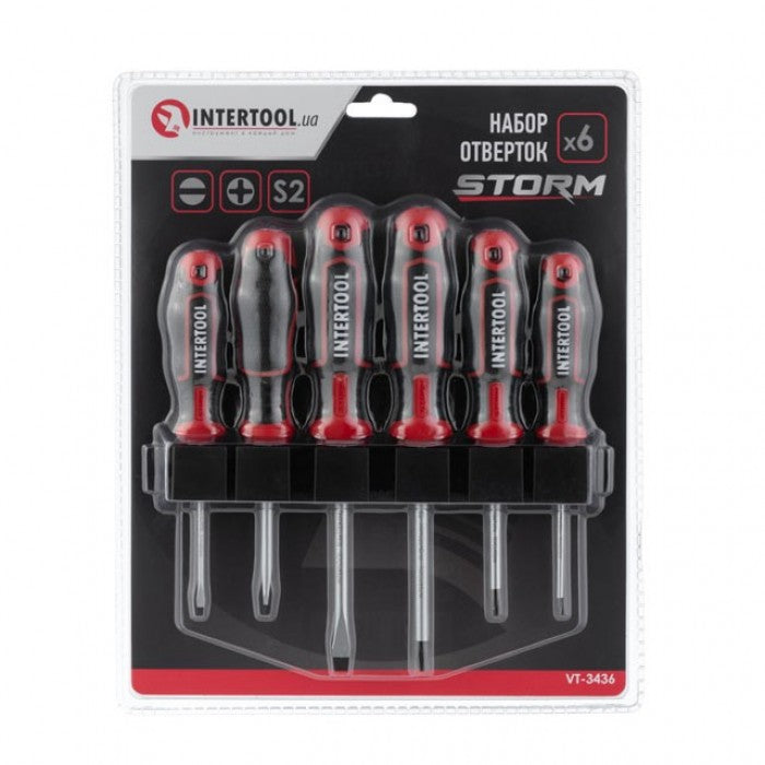 INTERTOOL STORM VT-3436 Набір 6 викруток для СТО