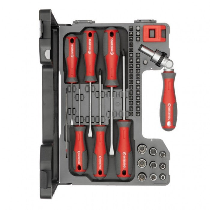 INTERTOOL VT-3352 набір 51ед відверток з насадками