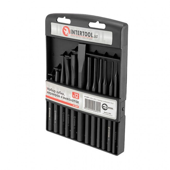 INTERTOOL HT-0289 набір зубил та кернерів 12 шт