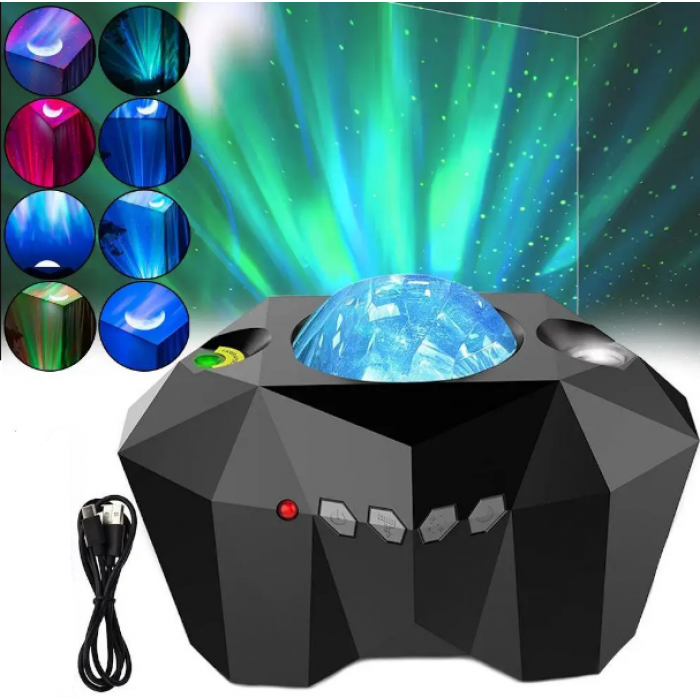 Aurora Moon Star ночник проектор з Bluetooth колонкою чорний