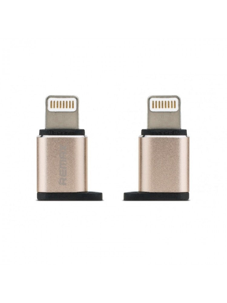 Перехідник Remax Visual RA-USB2 MicroUSB to lightning Gold