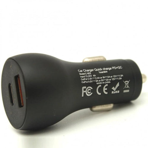 Автомобільний зарядний пристрій Awei C-822 (QC3.0+PD) Black
