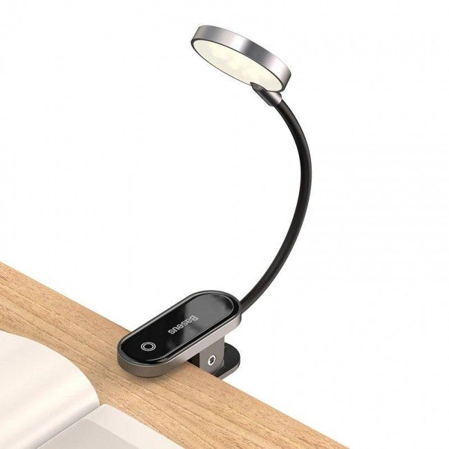 Настільна лампа з прищіпкою Baseus Comfort Reading Mini Clip Lamp Dark Gray