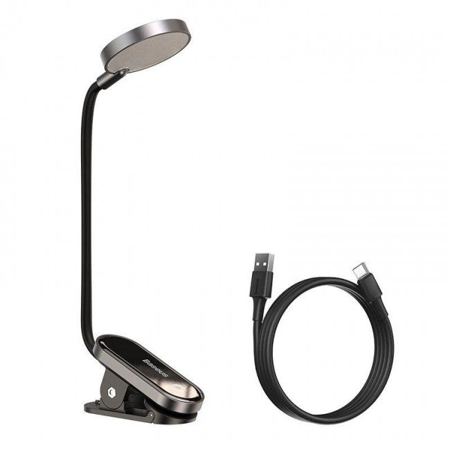 Настільна лампа з прищіпкою Baseus Comfort Reading Mini Clip Lamp Dark Gray
