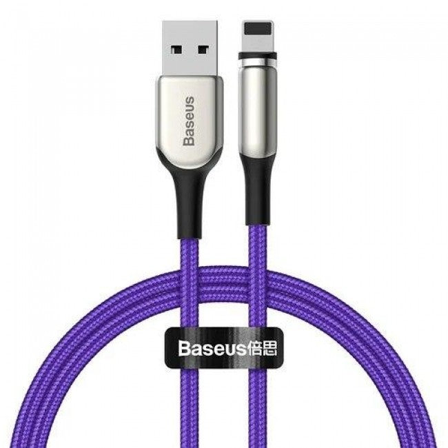 Магнітний кабель для зарядки iPhone Baseus Zinc Magnetic Cable for Lightning (Charging only) 2A 1m Фіолетовий