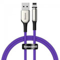 Магнітний кабель для зарядки iPhone Baseus Zinc Magnetic Cable for Lightning (Charging only) 2A 1m Фіолетовий